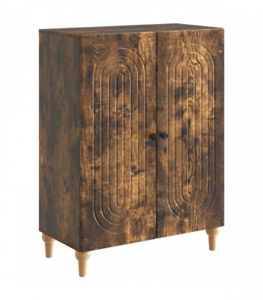 vidaXL Sideboard Smoked Oak 66 x 34.5 x 90 cm Engineered Wood — V0672158116