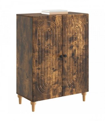 vidaXL Sideboard Smoked Oak 66 x 34.5 x 90 cm Engineered Wood — V0672158116