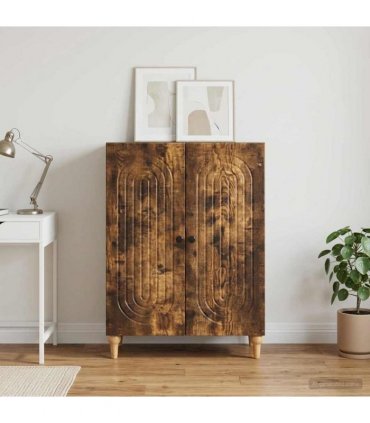 vidaXL Sideboard Smoked Oak 66 x 34.5 x 90 cm Engineered Wood — V0672158116