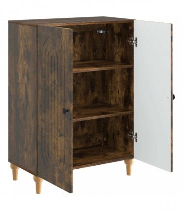 vidaXL Sideboard Smoked Oak 66 x 34.5 x 90 cm Engineered Wood — V0672158116