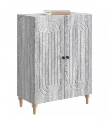 vidaXL Sideboard Grey Sonoma 66 x 34.5 x 90 cm Engineered Wood — V0672158117