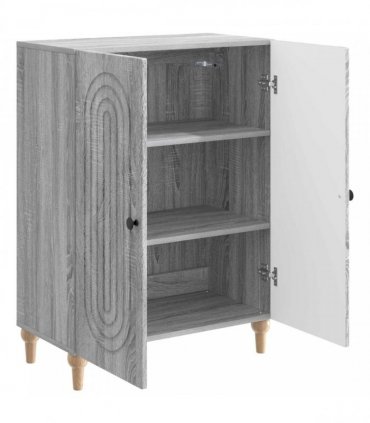 vidaXL Sideboard Grey Sonoma 66 x 34.5 x 90 cm Engineered Wood — V0672158117
