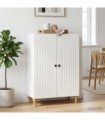 vidaXL Sideboard High Gloss White 66 x 34.5 x 90 cm Engineered Wood — V0672158118