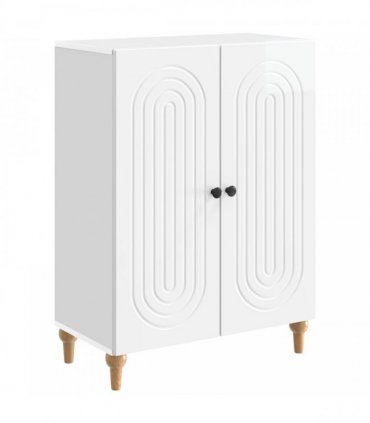 vidaXL Sideboard High Gloss White 66 x 34.5 x 90 cm Engineered Wood — V0672158118