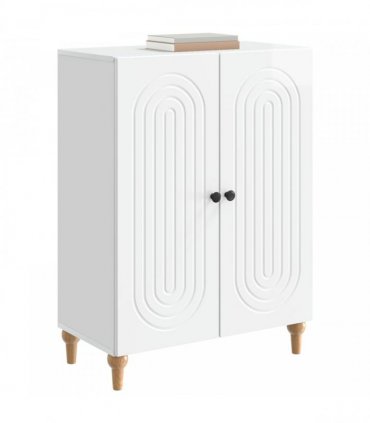 vidaXL Sideboard High Gloss White 66 x 34.5 x 90 cm Engineered Wood — V0672158118