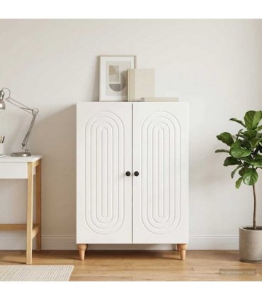 vidaXL Sideboard High Gloss White 66 x 34.5 x 90 cm Engineered Wood — V0672158118