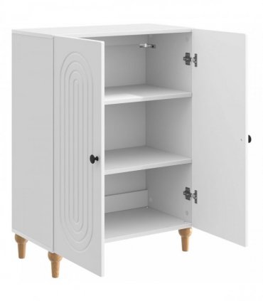 vidaXL Sideboard High Gloss White 66 x 34.5 x 90 cm Engineered Wood — V0672158118