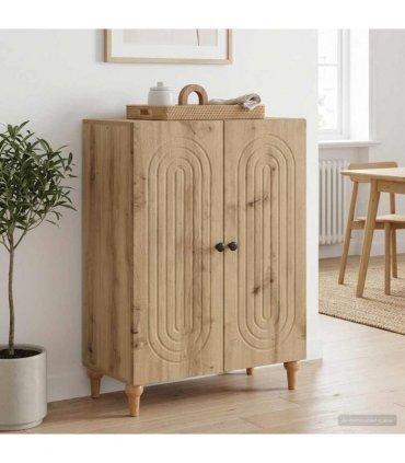 vidaXL Sideboard Artisan Oak 66 x 34.5 x 90 cm Engineered Wood — V0672158120