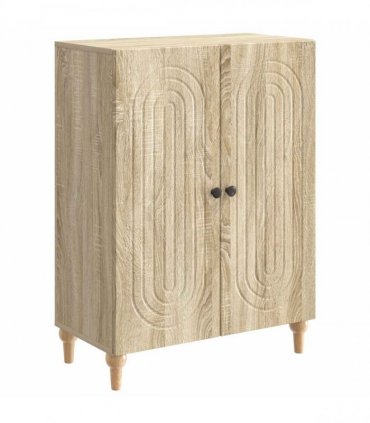 vidaXL Sideboard Sonoma Oak 66 x 34.5 x 90 cm Engineered Wood — V0672158121