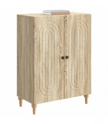 vidaXL Sideboard Sonoma Oak 66 x 34.5 x 90 cm Engineered Wood — V0672158121
