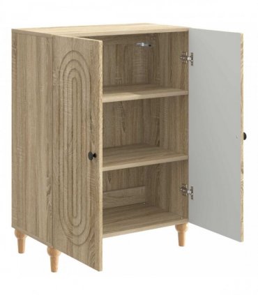 vidaXL Sideboard Sonoma Oak 66 x 34.5 x 90 cm Engineered Wood — V0672158121