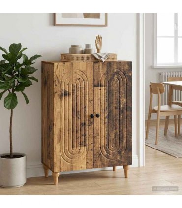 vidaXL Sideboard Old Wood 66 x 34.5 x 90 cm Engineered Wood — V0672158122