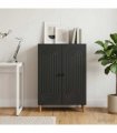 vidaXL Sideboard Black 66 x 34.5 x 90 cm Engineered Wood — V0672158123