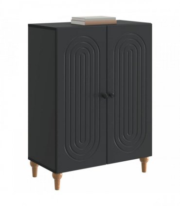 vidaXL Sideboard Black 66 x 34.5 x 90 cm Engineered Wood — V0672158123