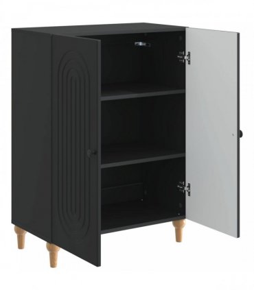 vidaXL Sideboard Black 66 x 34.5 x 90 cm Engineered Wood — V0672158123