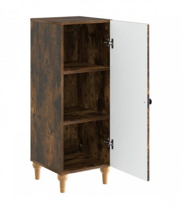 vidaXL Sideboard Smoked Oak 33 x 34.5 x 90 cm Engineered Wood — V0672158126