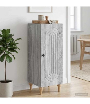 vidaXL Sideboard Grey Sonoma 33 x 34.5 x 90 cm Engineered Wood — V0672158129
