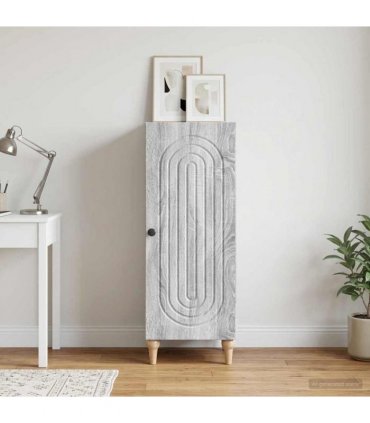 vidaXL Sideboard Grey Sonoma 33 x 34.5 x 90 cm Engineered Wood — V0672158129