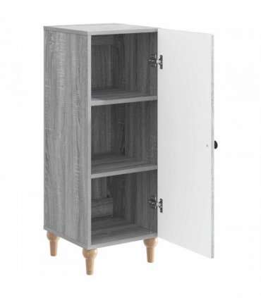 vidaXL Sideboard Grey Sonoma 33 x 34.5 x 90 cm Engineered Wood — V0672158129