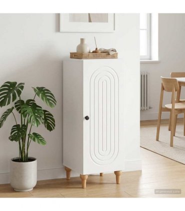 vidaXL Sideboard High Gloss White 33 x 34.5 x 90 cm Engineered Wood — V0672158131