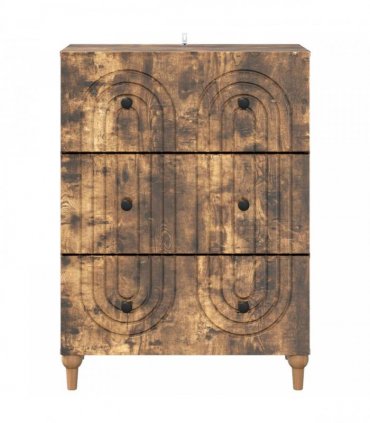 vidaXL Drawer Cabinet Smoked Oak 66 x 34.5 x 90 cm Engineered Wood — V0672158135