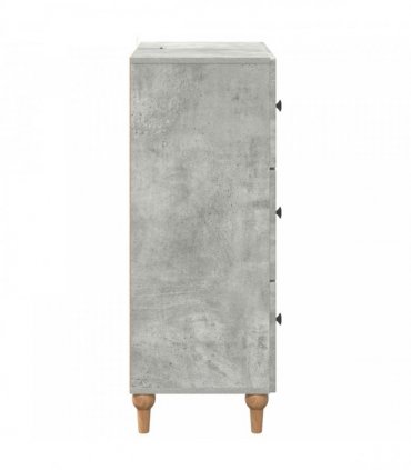 vidaXL Drawer Cabinet Concrete Grey 66 x 34.5 x 90 cm Engineered Wood — V0672158137