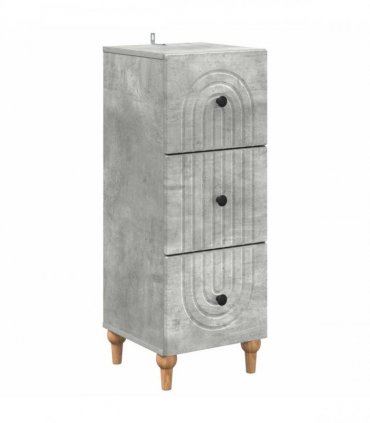 vidaXL Drawer Cabinet Concrete Grey 33 x 34.5 x 90 cm Engineered Wood — V0672158144