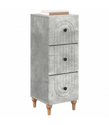 vidaXL Drawer Cabinet Concrete Grey 33 x 34.5 x 90 cm Engineered Wood — V0672158144
