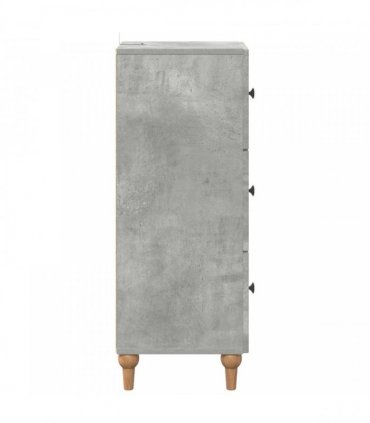 vidaXL Drawer Cabinet Concrete Grey 33 x 34.5 x 90 cm Engineered Wood — V0672158144