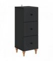 vidaXL Drawer Cabinet Black 33 x 34.5 x 90 cm Engineered Wood — V0672158146