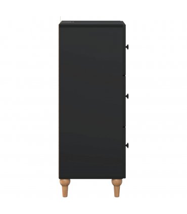 vidaXL Drawer Cabinet Black 33 x 34.5 x 90 cm Engineered Wood — V0672158146