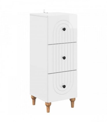 vidaXL Drawer Cabinet High Gloss White 33 x 34.5 x 90 cm — V0672158147