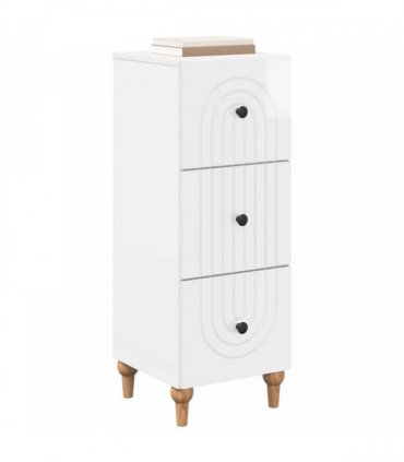 vidaXL Drawer Cabinet High Gloss White 33 x 34.5 x 90 cm — V0672158147