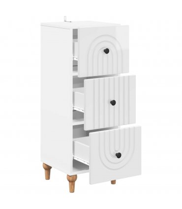 vidaXL Drawer Cabinet High Gloss White 33 x 34.5 x 90 cm — V0672158147