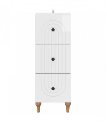 vidaXL Drawer Cabinet High Gloss White 33 x 34.5 x 90 cm — V0672158147