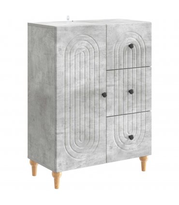 vidaXL Sideboard Concrete Grey 66 x 34.5 x 90 cm Engineered Wood — V0672158151