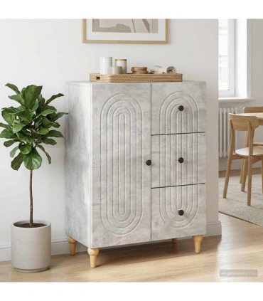 vidaXL Sideboard Concrete Grey 66 x 34.5 x 90 cm Engineered Wood — V0672158151