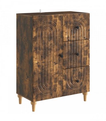 vidaXL Sideboard Smoked Oak 66 x 34.5 x 90 cm Engineered Wood — V0672158152