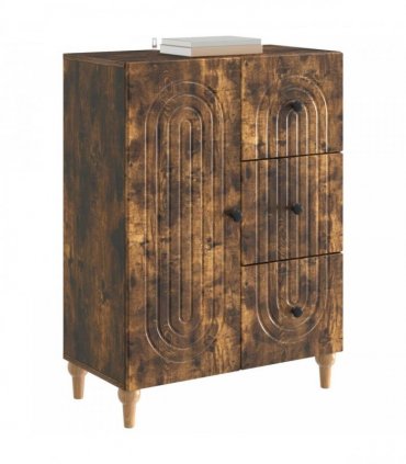 vidaXL Sideboard Smoked Oak 66 x 34.5 x 90 cm Engineered Wood — V0672158152