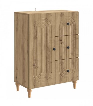 vidaXL Sideboard Artisan Oak 66 x 34.5 x 90 cm Engineered Wood — V0672158153