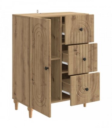 vidaXL Sideboard Artisan Oak 66 x 34.5 x 90 cm Engineered Wood — V0672158153