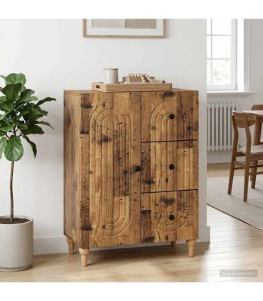 vidaXL Sideboard Old Wood 66 x 34.5 x 90 cm Engineered Wood — V0672158154