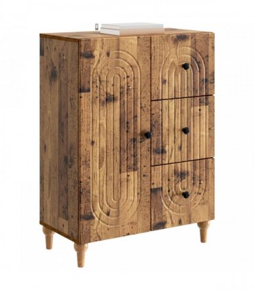 vidaXL Sideboard Old Wood 66 x 34.5 x 90 cm Engineered Wood — V0672158154