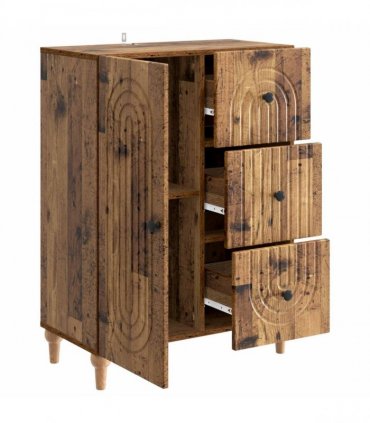 vidaXL Sideboard Old Wood 66 x 34.5 x 90 cm Engineered Wood — V0672158154