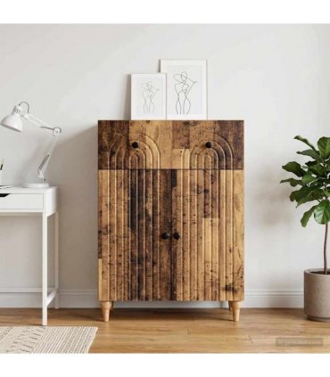 vidaXL Sideboard Old Wood 66 x 34.5 x 90 cm Engineered Wood — V0672158156