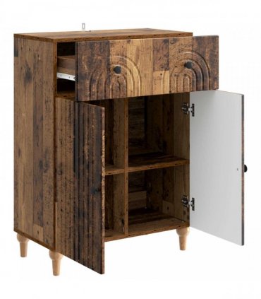 vidaXL Sideboard Old Wood 66 x 34.5 x 90 cm Engineered Wood — V0672158156