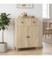 vidaXL Sideboard Sonoma Oak 66 x 34.5 x 90 cm Engineered Wood — V0672158157