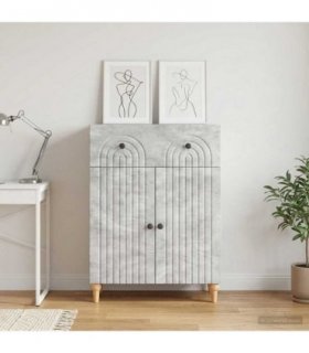 vidaXL Sideboard Concrete Grey 66 x 34.5 x 90 cm Engineered Wood — V0672158159