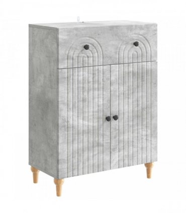 vidaXL Sideboard Concrete Grey 66 x 34.5 x 90 cm Engineered Wood — V0672158159