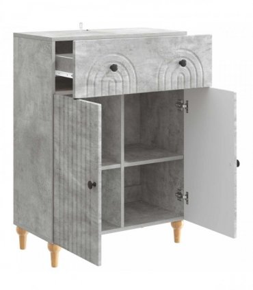 vidaXL Sideboard Concrete Grey 66 x 34.5 x 90 cm Engineered Wood — V0672158159